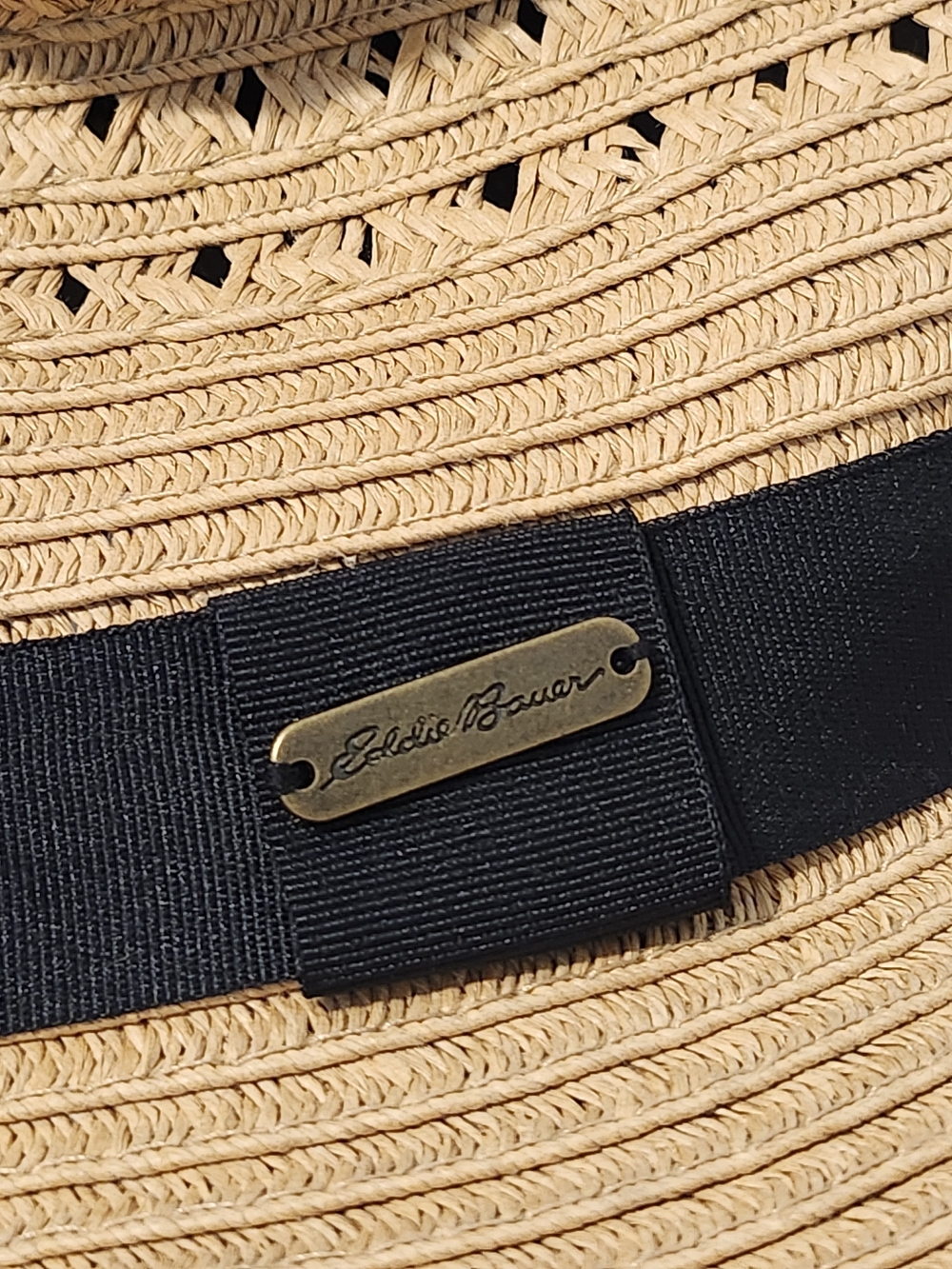 Straw Hat Eddie Bauer Women’s Sun Hat with Black Band